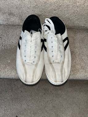 Tretorn Nylite Plus Canvas Sneakers White/Black Women's Size 9